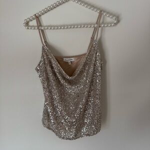 Heartloom gold sequin top